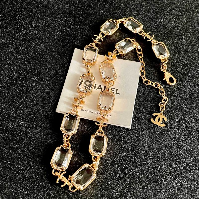Chanel Crystal-Style CC Necklace