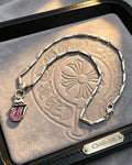 Chrome Hearts Rolling Stones Lip & Tongue Pendant Necklace
