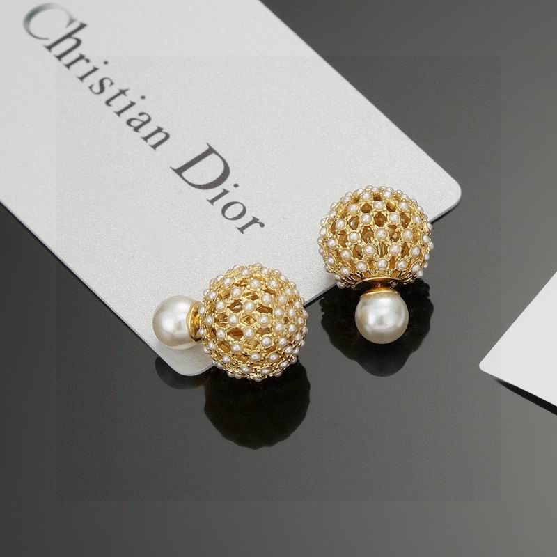 Dior Pearl Gold Earrings 824