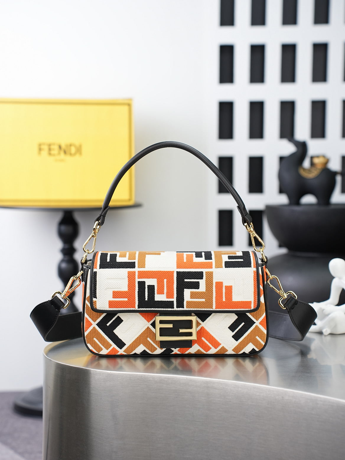 Fendi Geometric Monogram Shoulder Bag