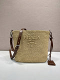 Prada Milano Raffia Crossbody Bag