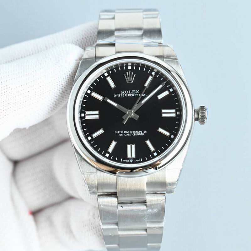 Rolex Oyster Perpetual Watch with Black Dial